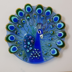 Glass peacock
